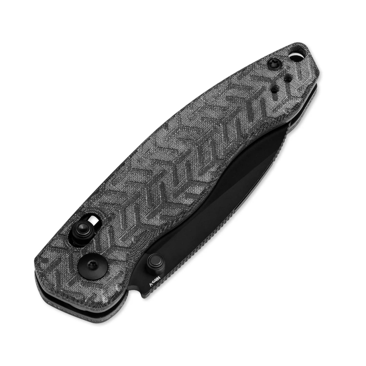 Kizer Exist Clutch-Lock 2.78" Nitro-V Black Micarta Folding Knife V3681A1