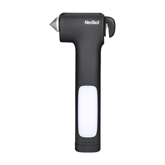 NexTool Multi Functional Emergency Rescue Hammer Window Breaker / Belt-Cutter / 150LM Light / USB-C 2600mAh Power Bank