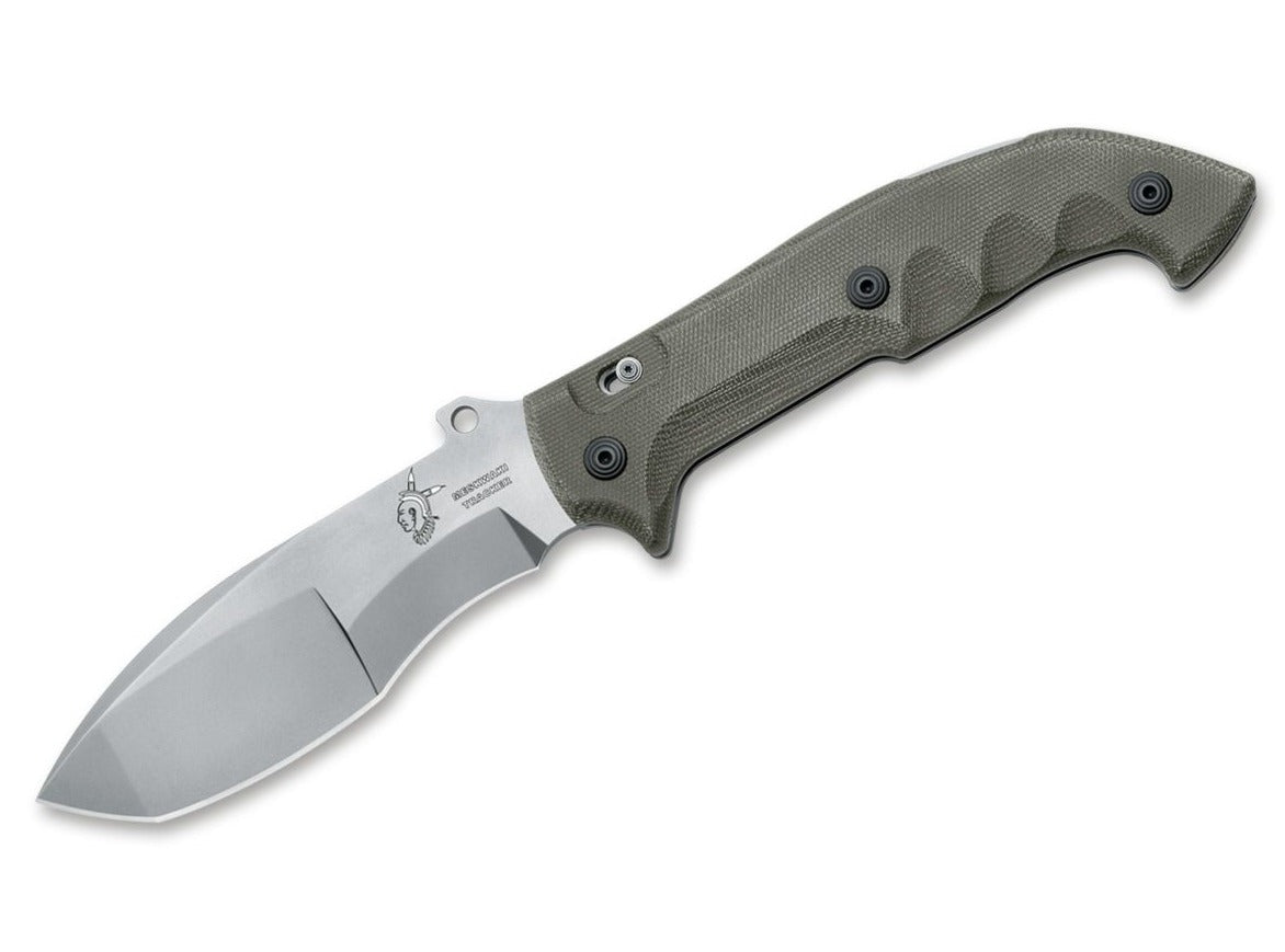 Fox FKMD Meskwaki Tracker 5.31" N690Co Large Micarta Folding Knife with MOLLE Sheath FX-500