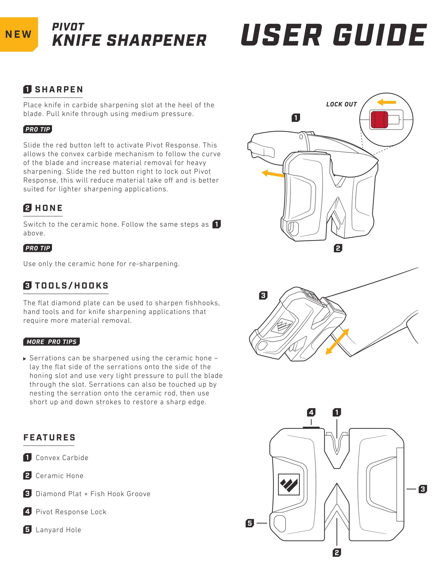 Work Sharp EDC Pivot Knife Sharpener (Diamond/Ceramic)