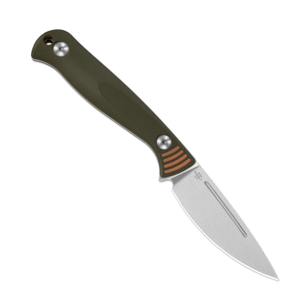 Kizer Evenki 1 2.98" AEB-L Orange Green G10 Fixed Blade Knife 1097A1
