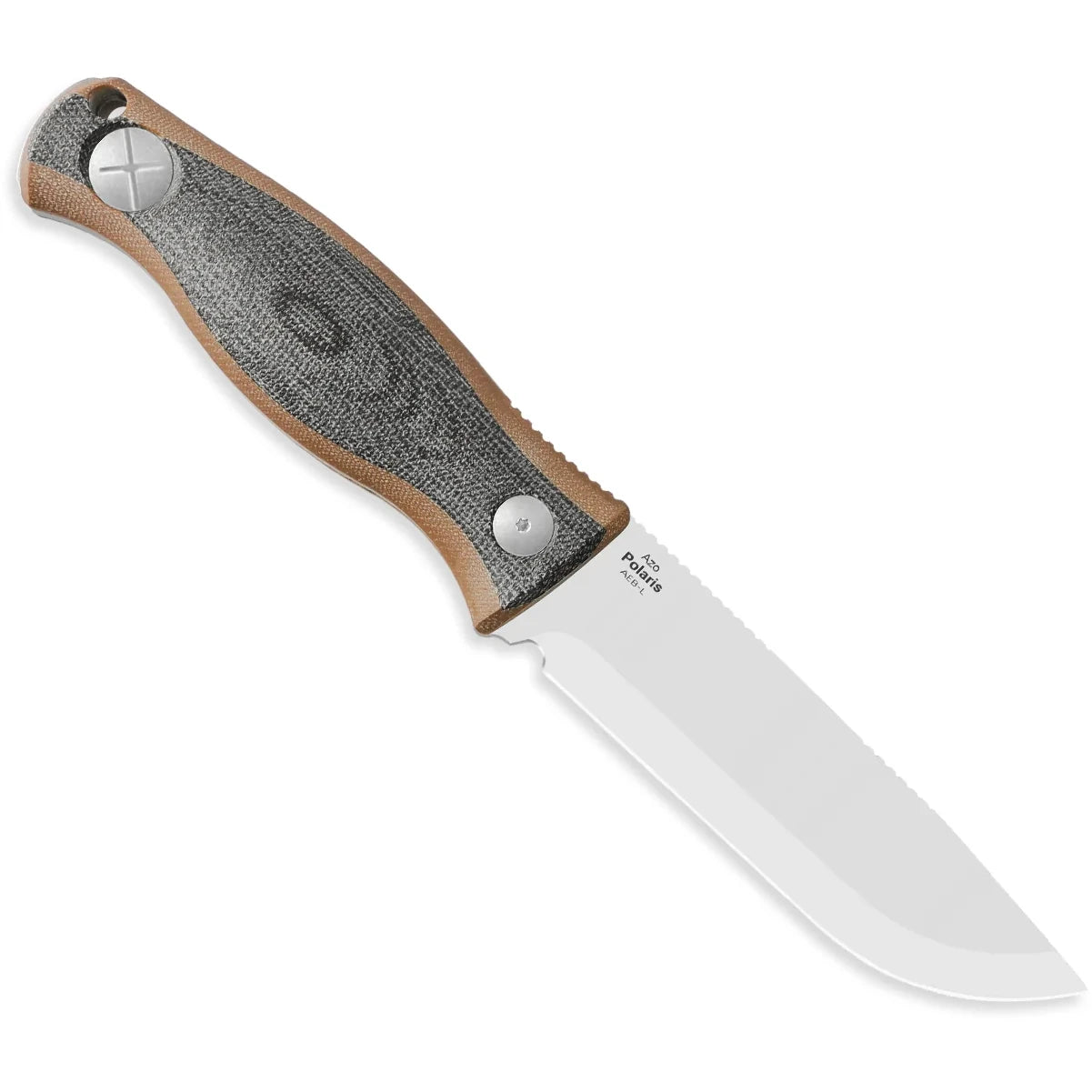 Kizer Polaris 4.23" AEB-L Scandi Grind Black/Brown Micarta G10 Fixed Blade Knife 1100A1