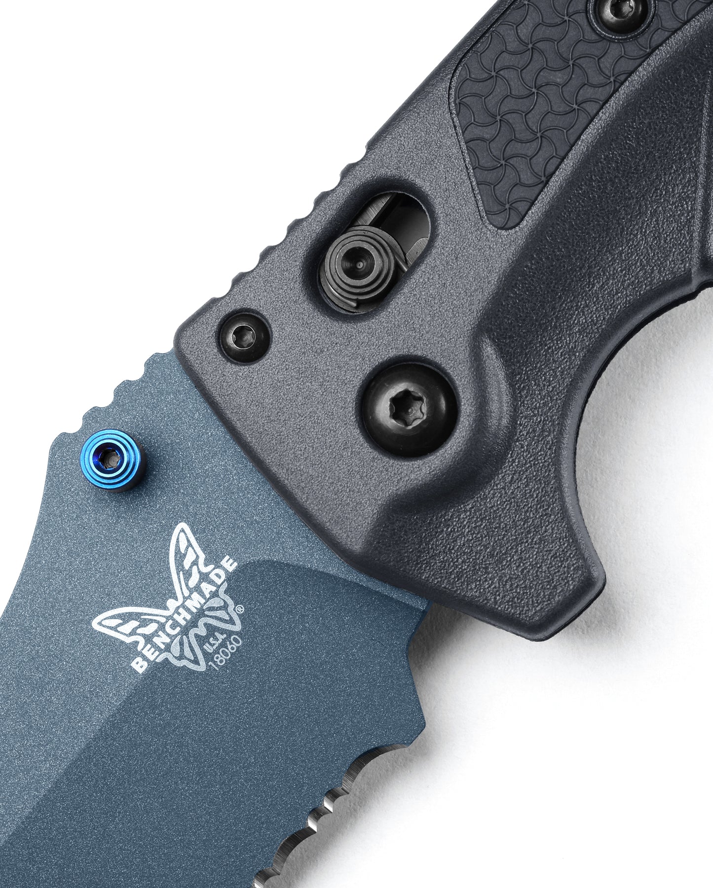 Benchmade 18060SBT-01 Adira Serrated 3.88" CPM-Magnacut Cerakote Blue Tempest Gray Folding Knife