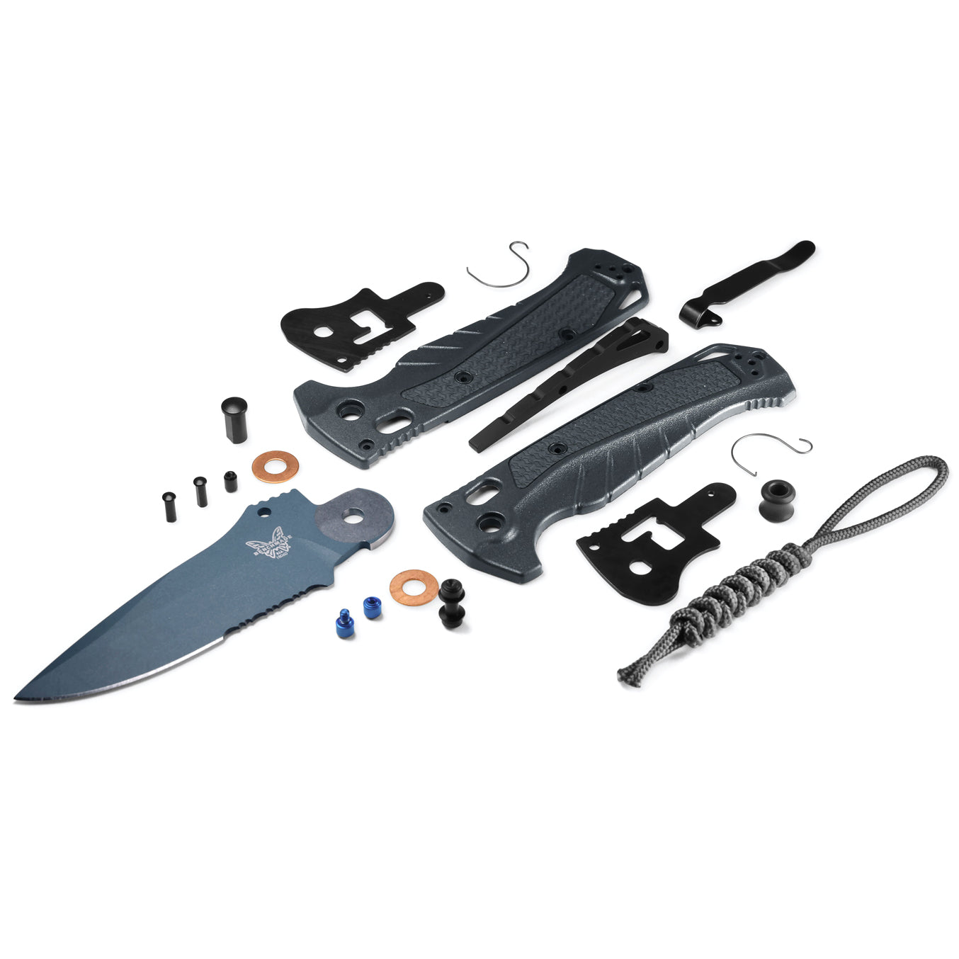 Benchmade 18060SBT-01 Adira Serrated 3.88" CPM-Magnacut Cerakote Blue Tempest Gray Folding Knife