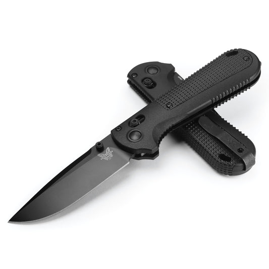 Benchmade 430BK-02 Redoubt 3.55" CPM-D2 Cerakote Black Grivory Folding Knife