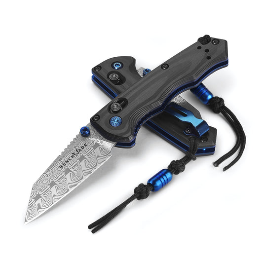 Benchmade 290-241 Limited Edition Full Immunity 2.5" Aegir Damasteel Carbon Fiber Compact Folding Knife
