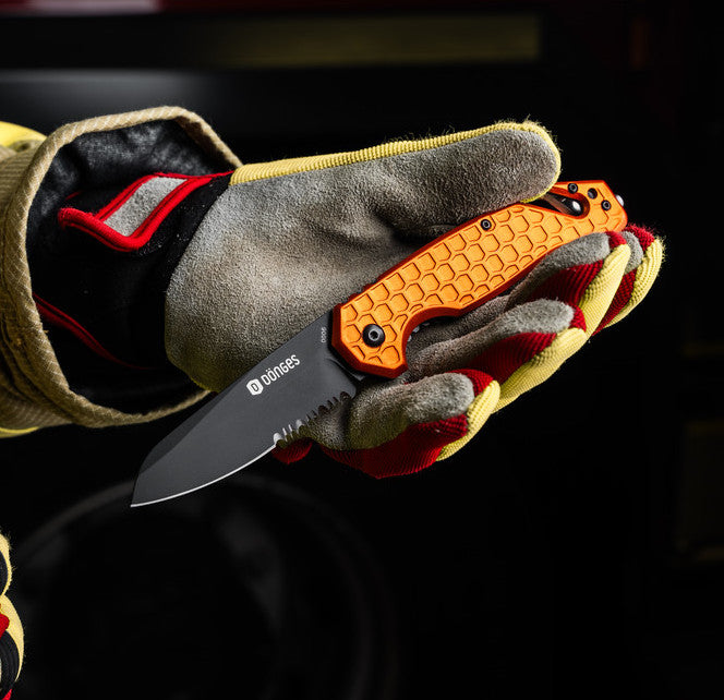 Boker Plus Donges Basic Rescue 3.35" Orange Aluminium Rescue Folding Knife