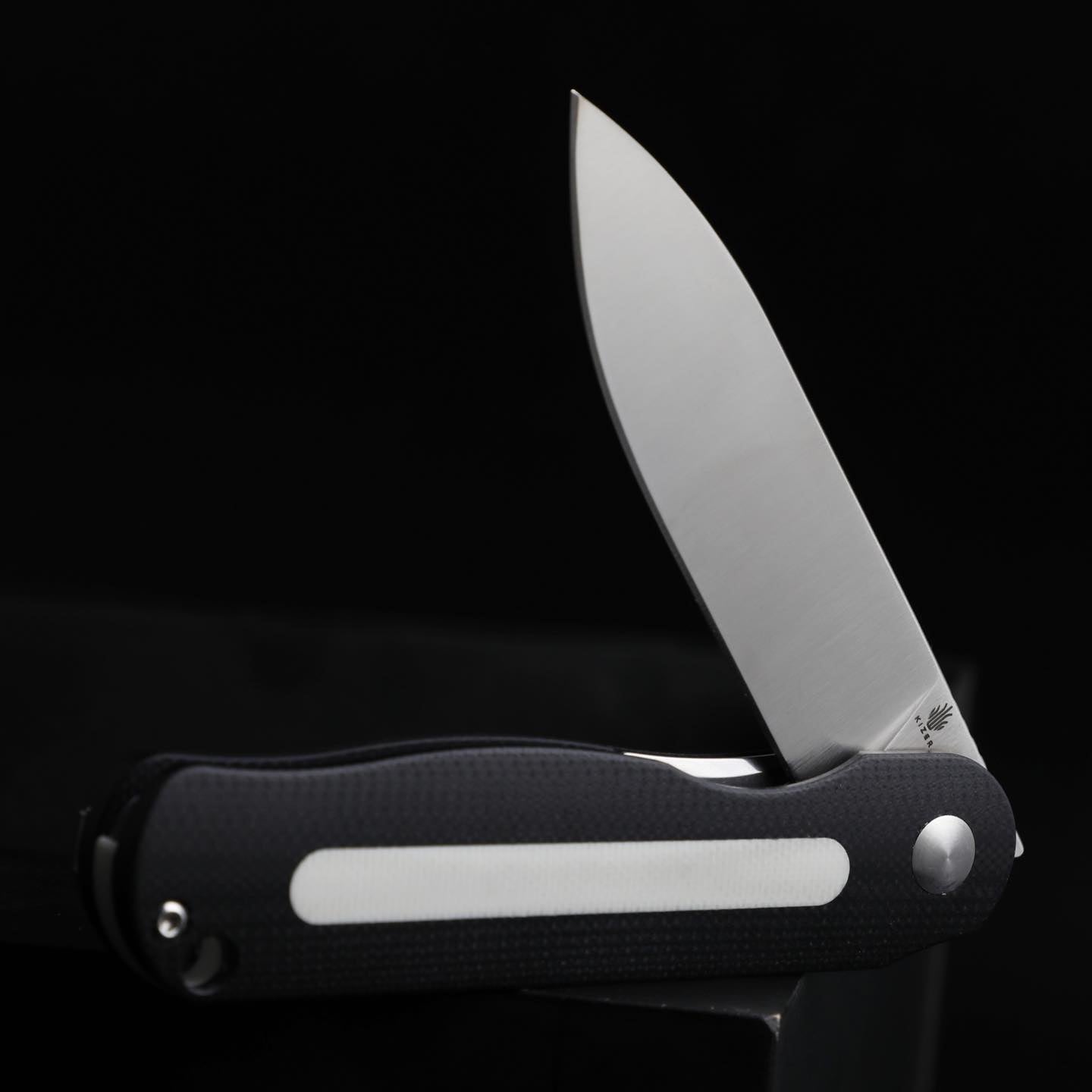 Kizer Latt Vind Mini 3" N690 Black G10 Dual-Flipper Folding Knife V3567