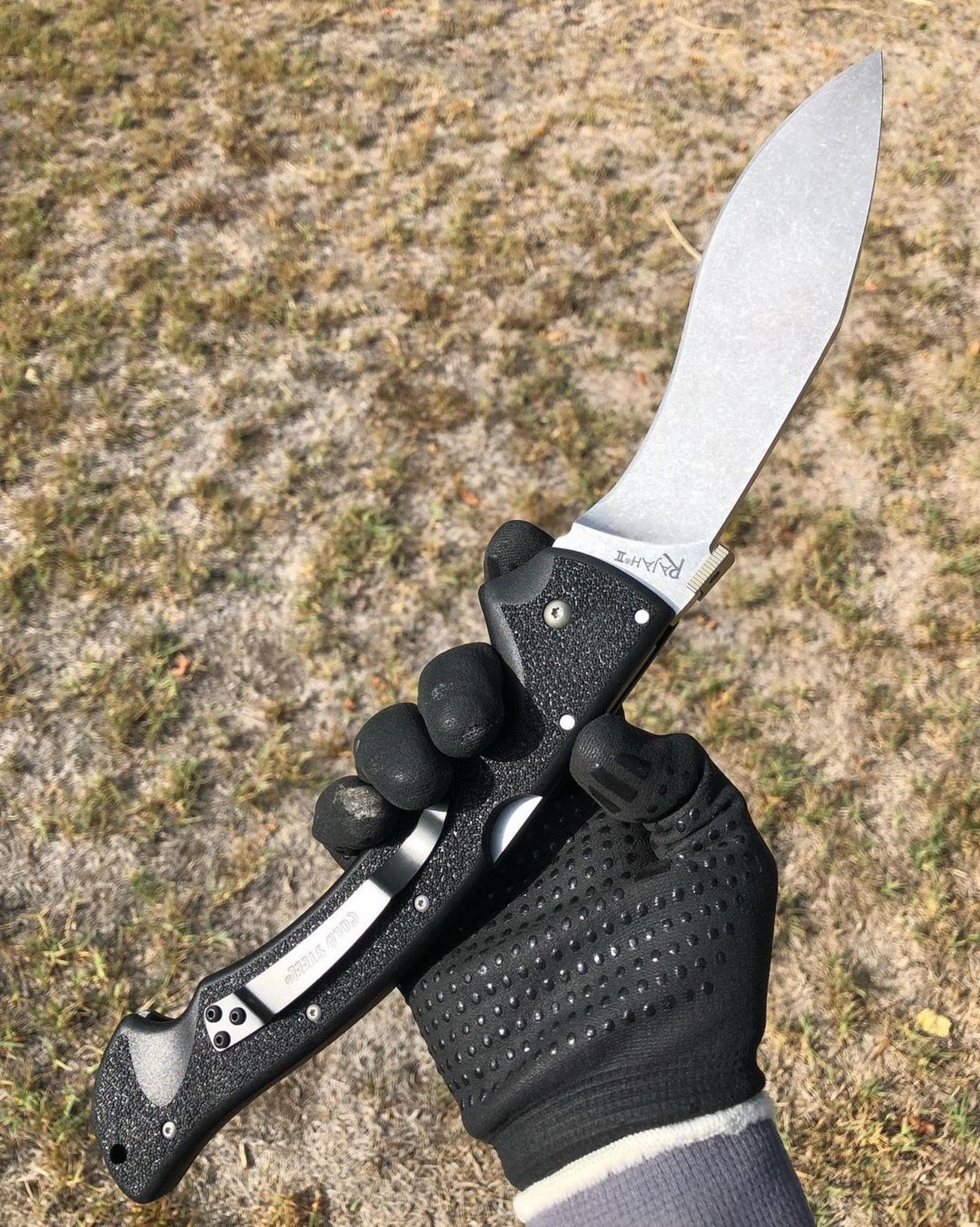 Cold Steel Rajah II 6" AUS10A Stonewashed Folding Knife 62JL