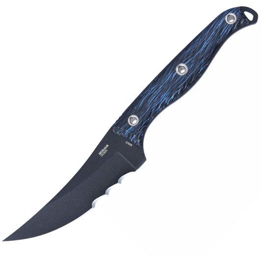 CRKT Clever Girl Veff Serrated 4.6" SK-5 Blue G10 Fixed Blade Knife by Ryan Johnson 2709B
