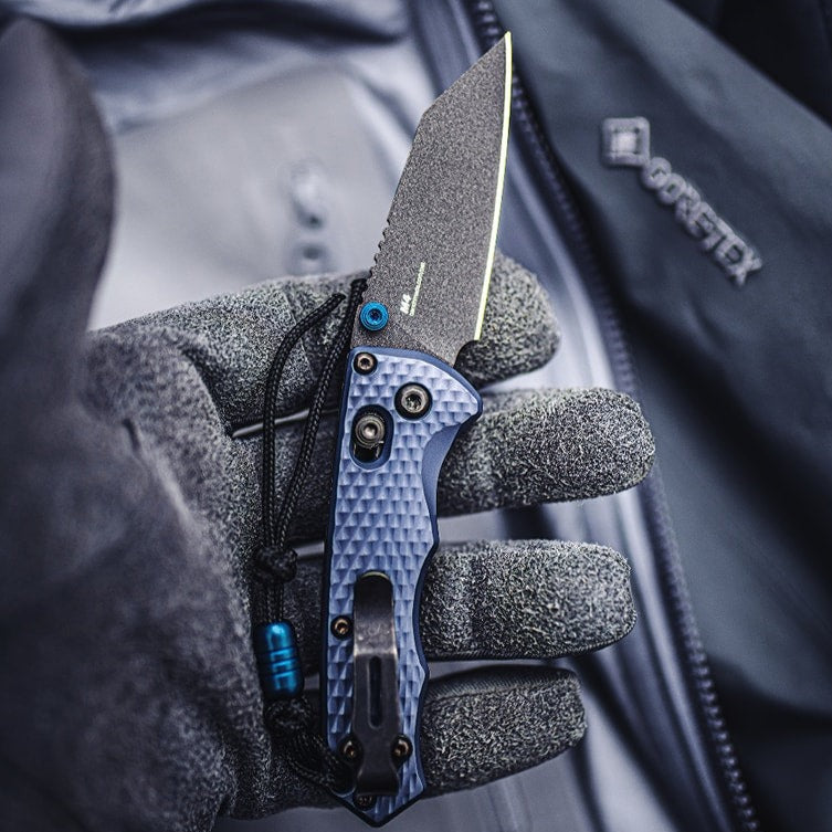 Benchmade 290BK Full Immunity 2.5" CPM-M4 Compact Folding Knife Crater Blue Aluminum Handle
