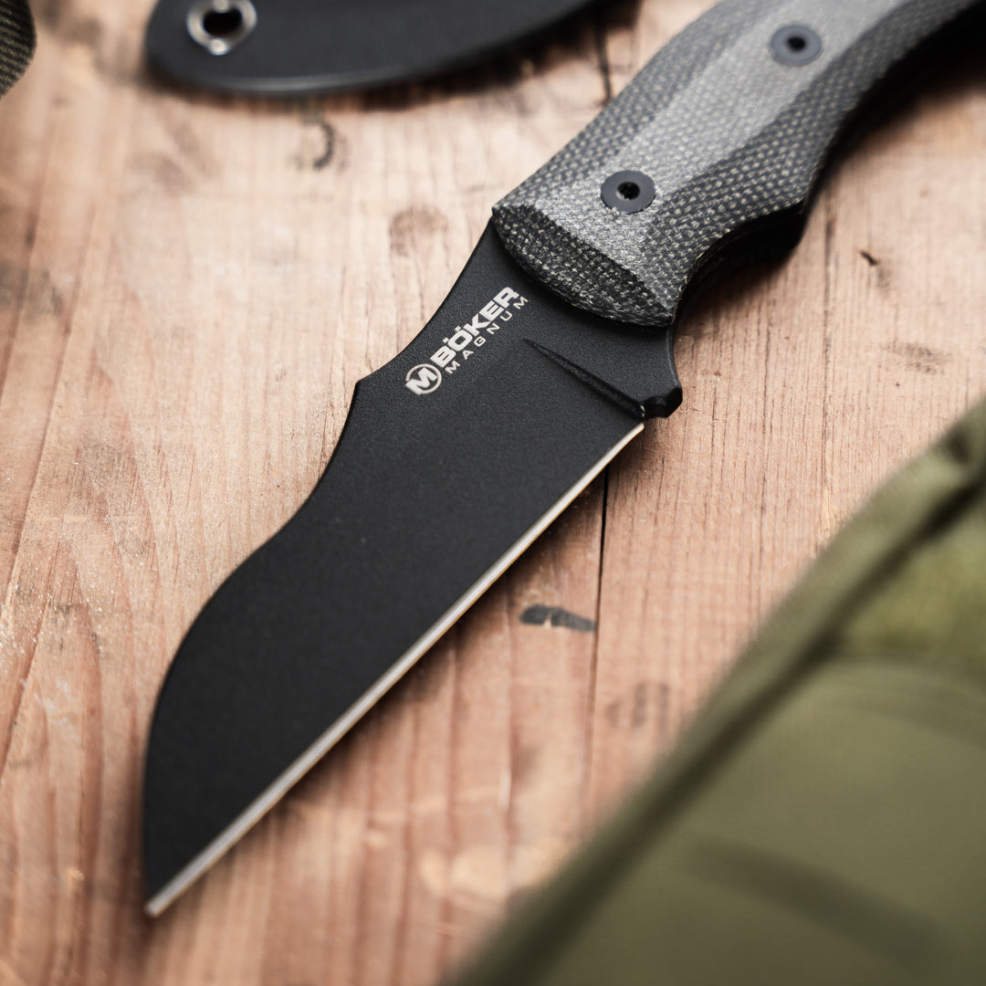 Boker Magnum Sheepsfoot Micarta Fixed Blade Knife by Ruben Fritton 02RY700