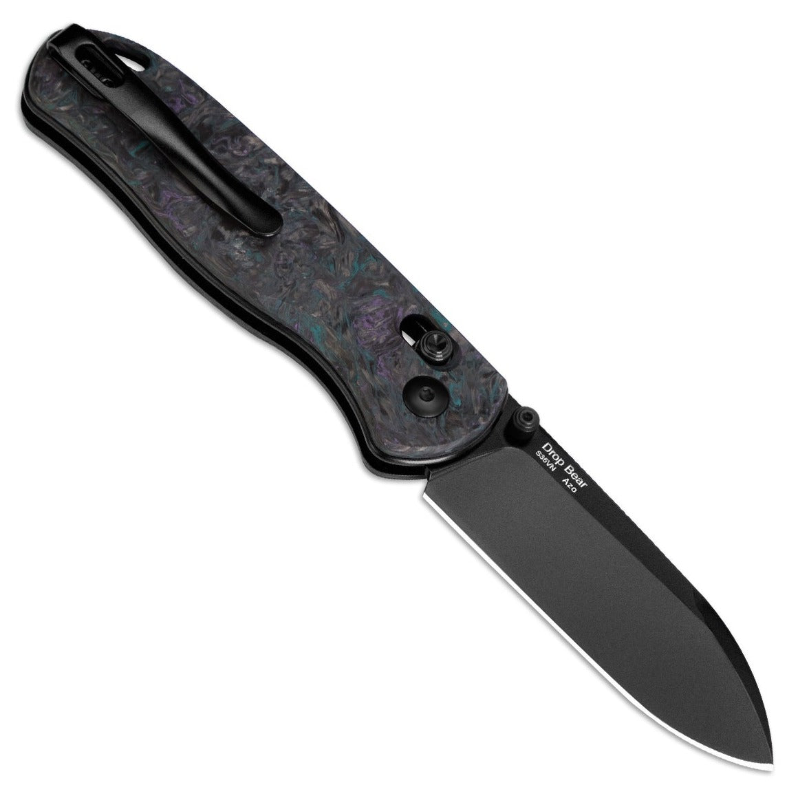 Kizer Drop Bear Clutch-Lock 2.99" S35VN Medusa Fatcarbon Folding Knife Ki3619A4