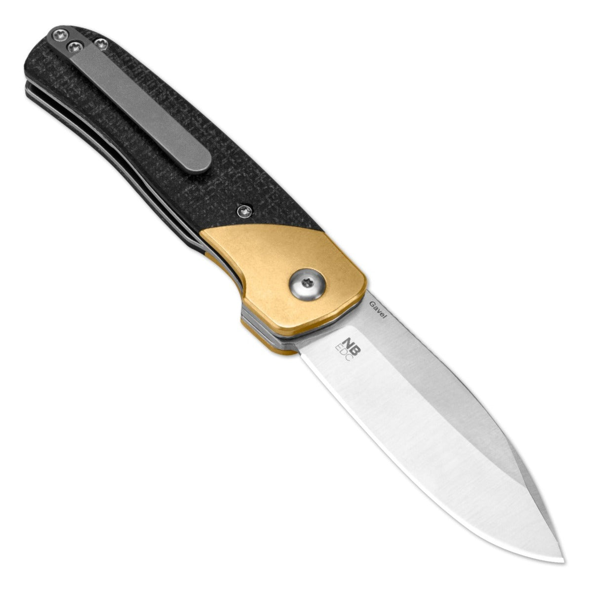 Kizer Gavel 2.88" 154CM Brass Micarta Folding Knife V3661C1