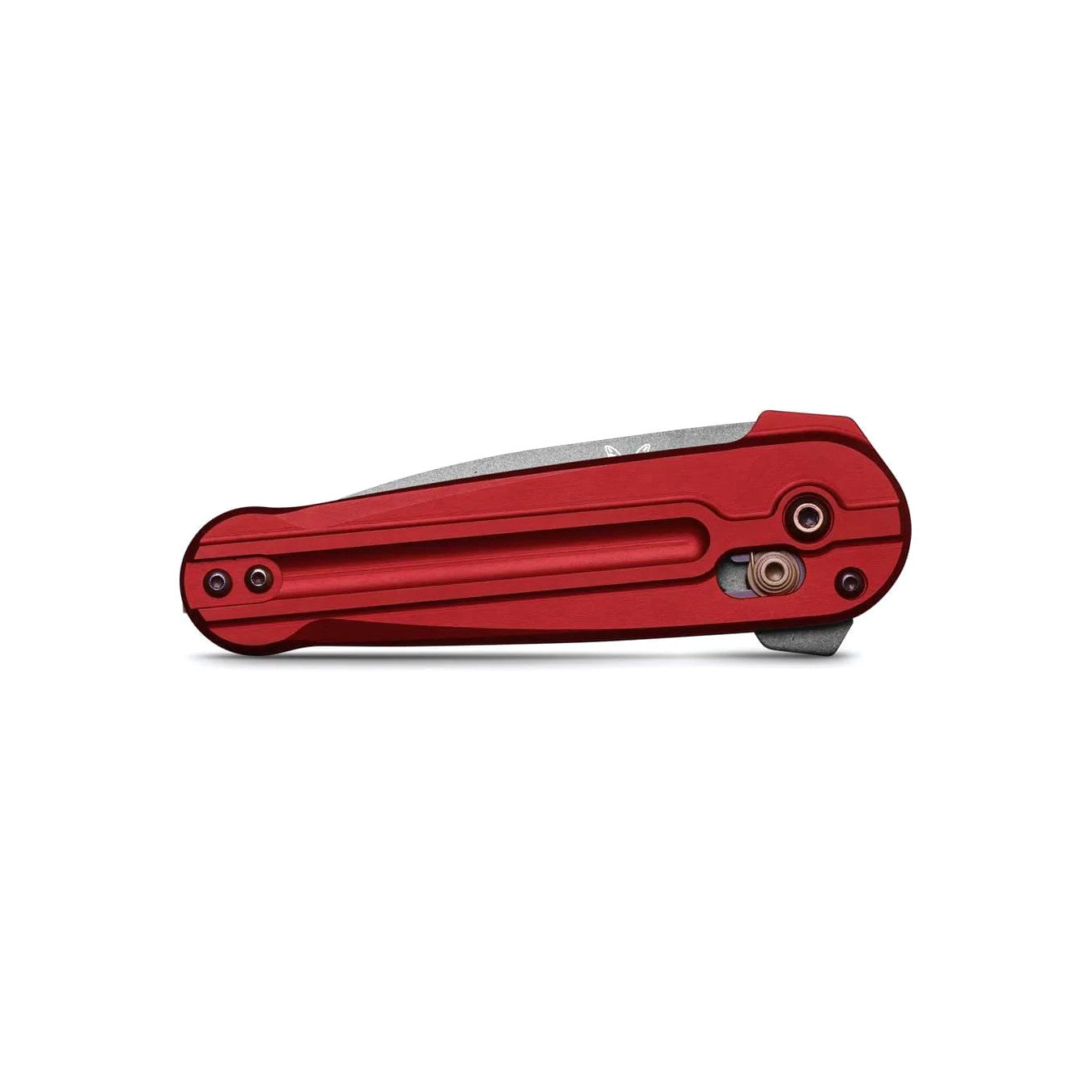 Benchmade 491GY-01 Lowden 2.8" M390 Gray Cerakote Phoenix Red Aluminium Folding Knife