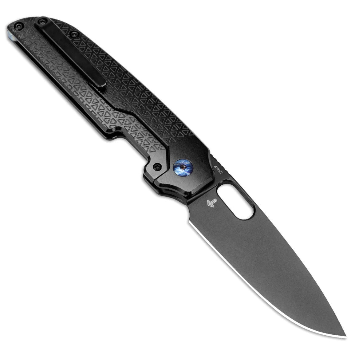 Kizer Varatas Black 3.27" S35VN Titanium Folding Knife Ki3637A2