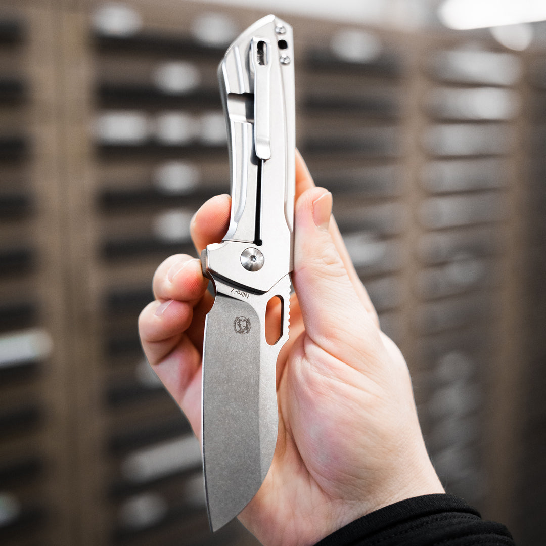 Boker Plus Swoopy 3.11" Nitro-V Brown G10 Folding Knife by Michael Burch 01BO693