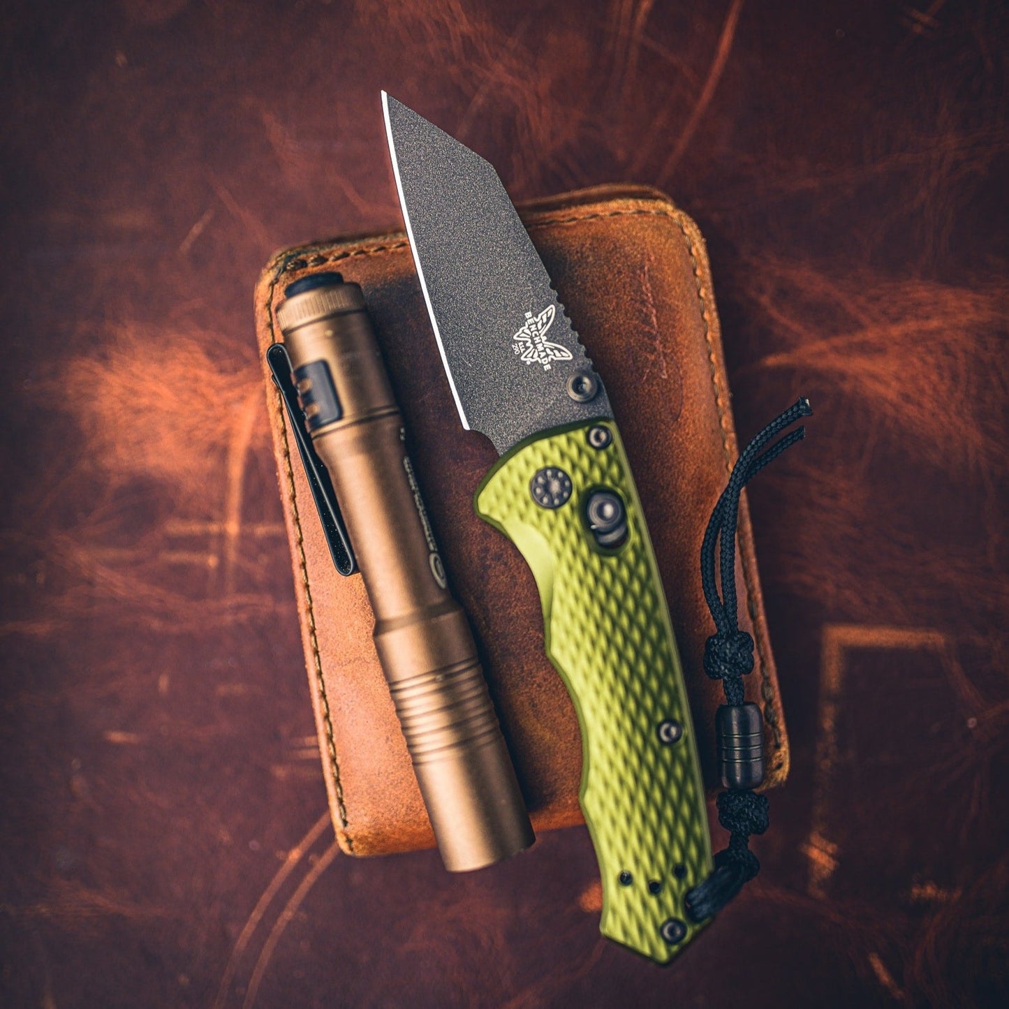 Benchmade 290BK-2 Full Immunity 2.5" CPM-M4 Compact Folding Knife Woodland Green Aluminum Handle