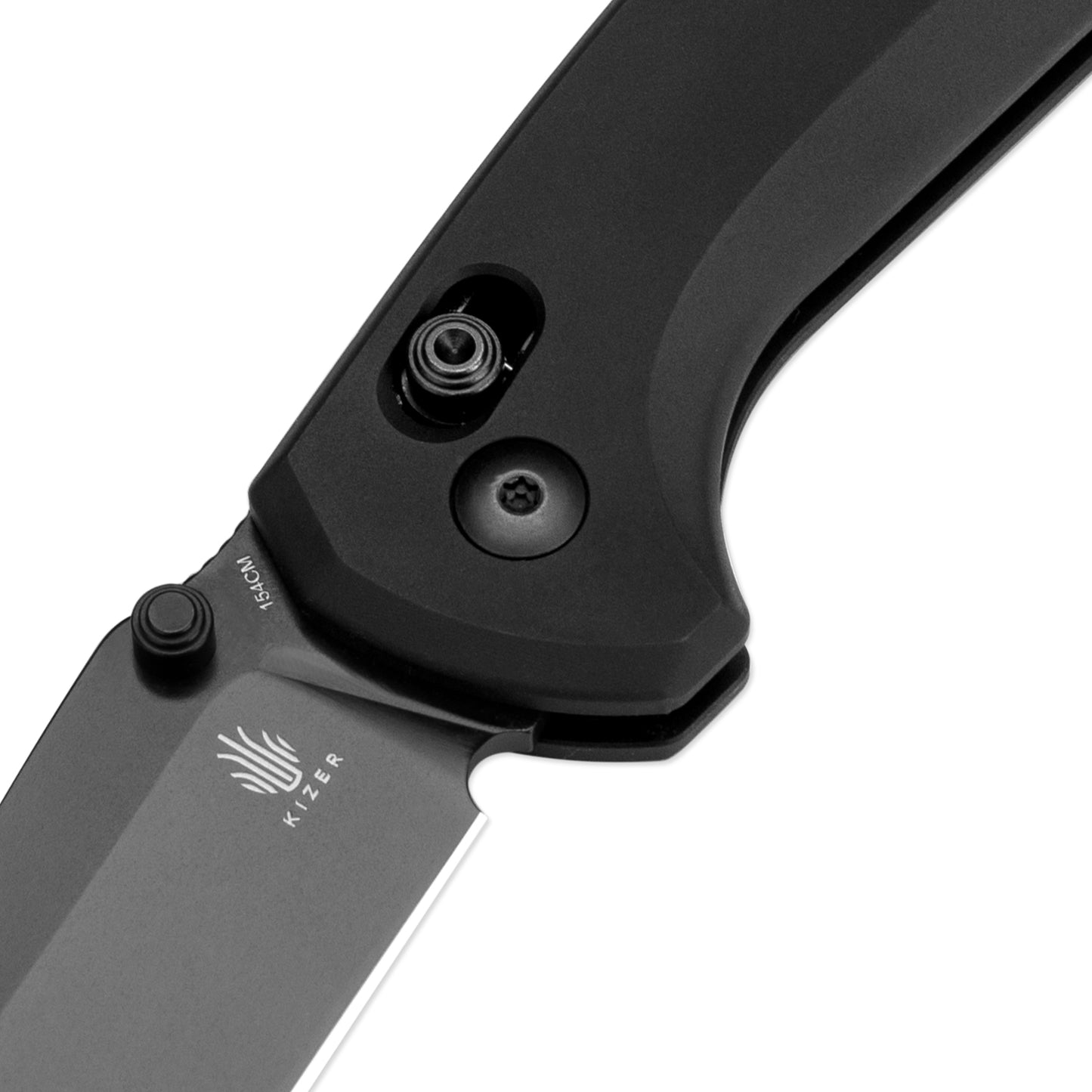 Kizer Sub-3 OBK 2.94" 154CM Black Aluminium Clutch-Lock Folding Knife by Mikey Carlson V3650C1