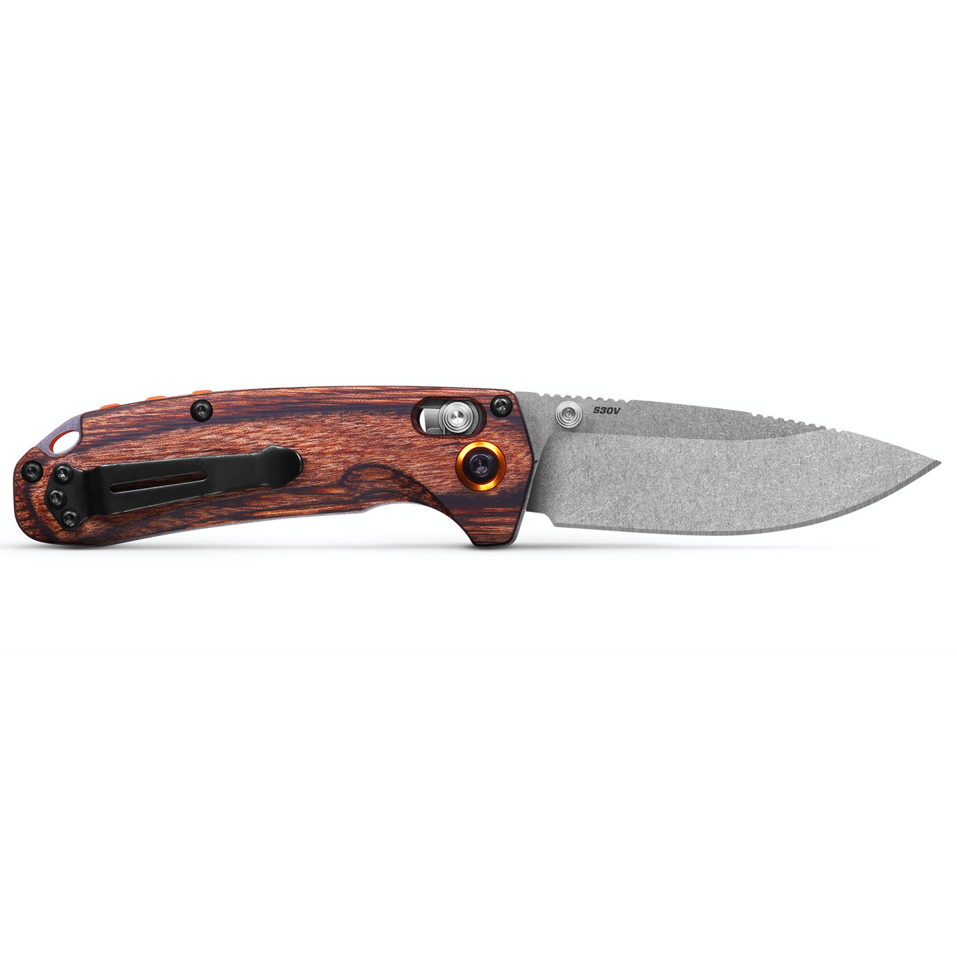 Benchmade 15032 North Fork 2.97" CPM-S30V Folding Knife with Stabilized Maple Wood Handle