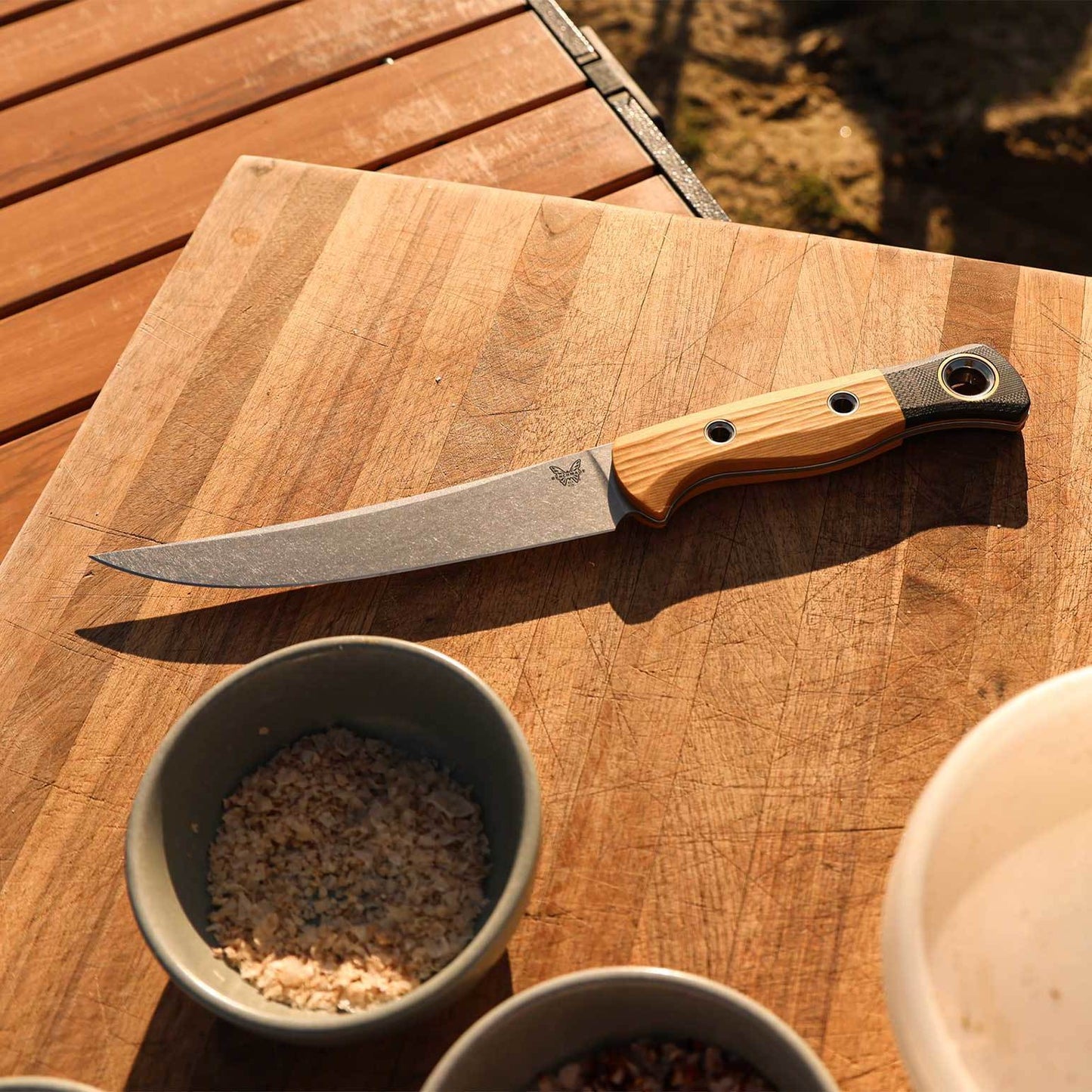 Benchmade 4050-02 Meatcrafter 6.14" CPM-154 Maple Valley Richlite Fixed Blade Knife