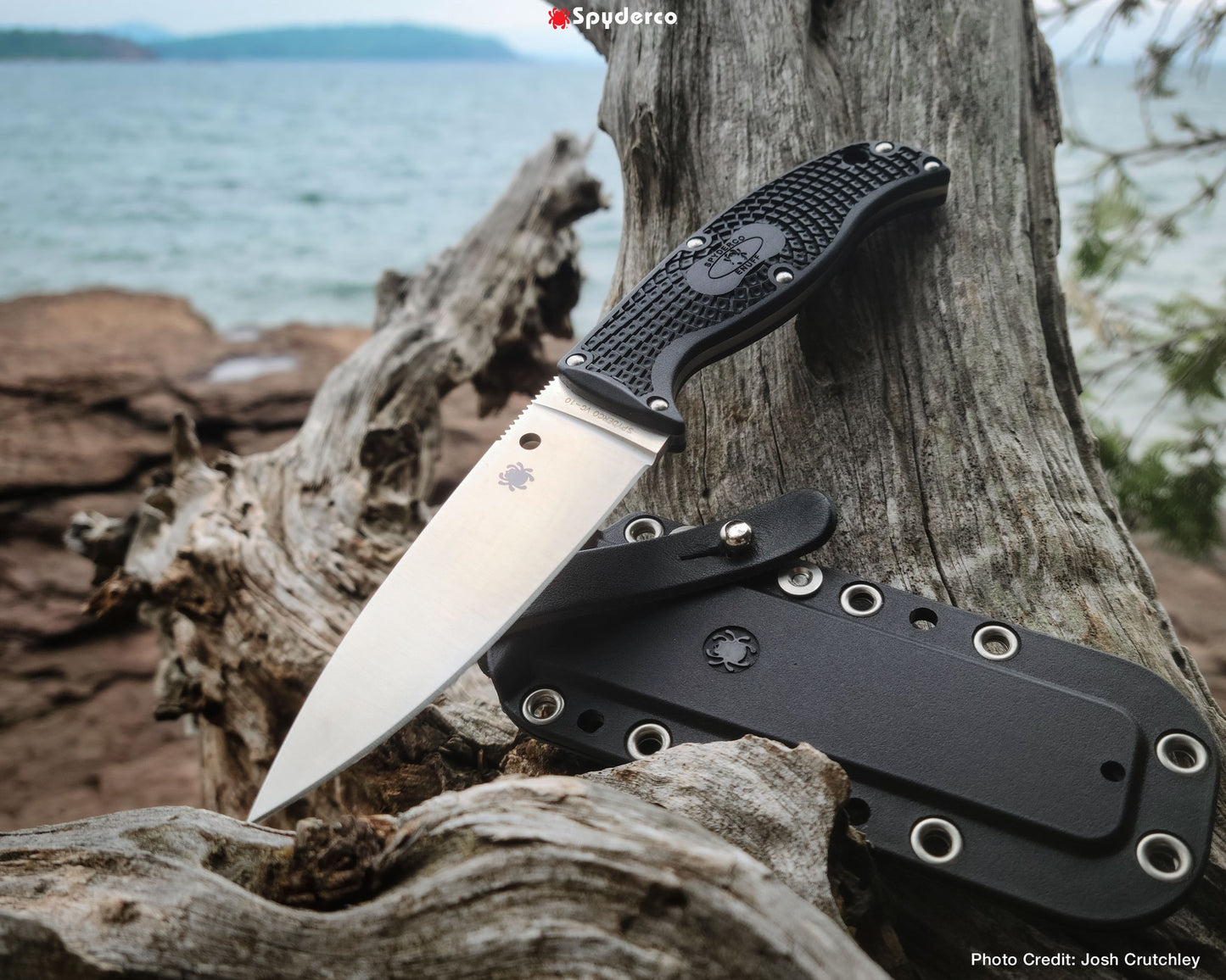 Spyderco Enuff 2 3.95" VG-10 FRN Fixed Blade Knife FB31PBK2