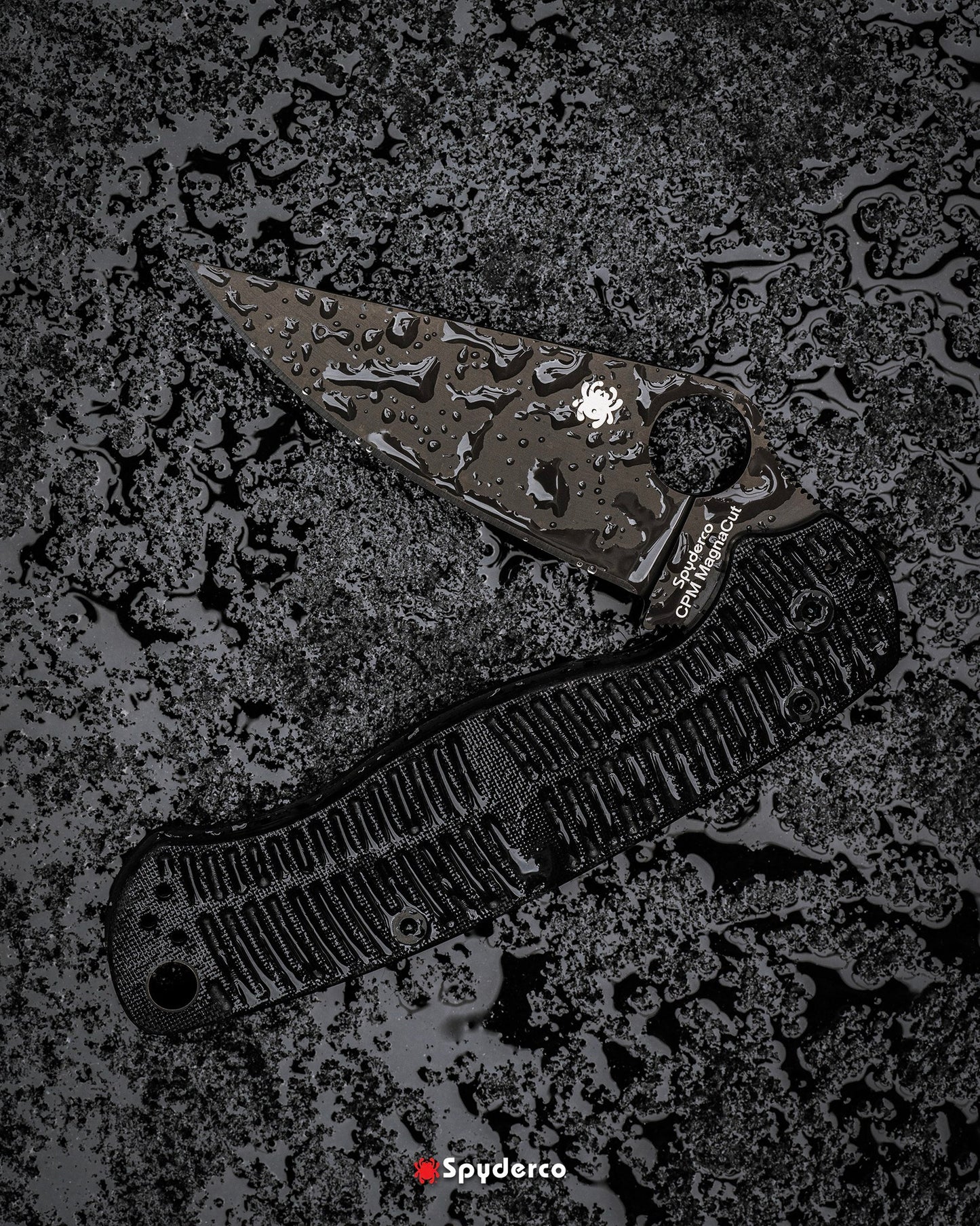 Spyderco ParaMilitary 2 Salt Black DLC CPM Magnacut G-10 Folding Knife C81GMCBKP2