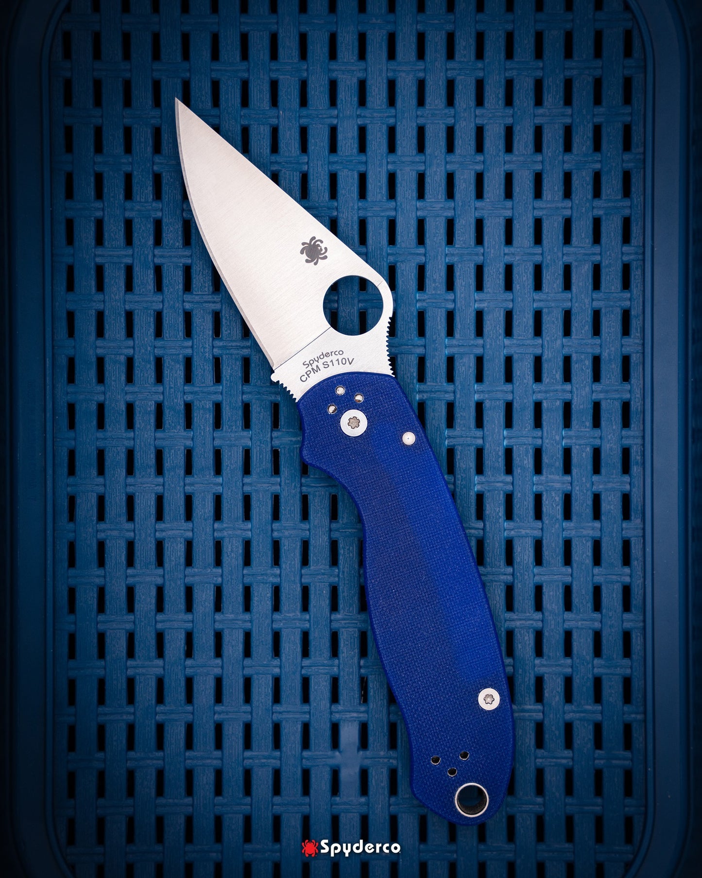 Spyderco Para 3 2.93" CPM S110V Dark Blue G-10 Folding Knife C223GPDBL