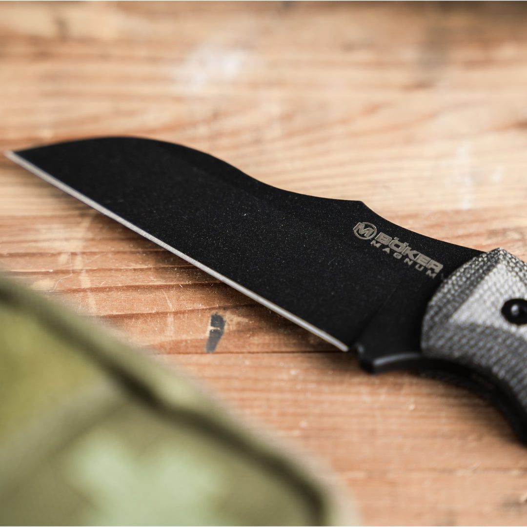 Boker Magnum Sheepsfoot Micarta Fixed Blade Knife by Ruben Fritton 02RY700