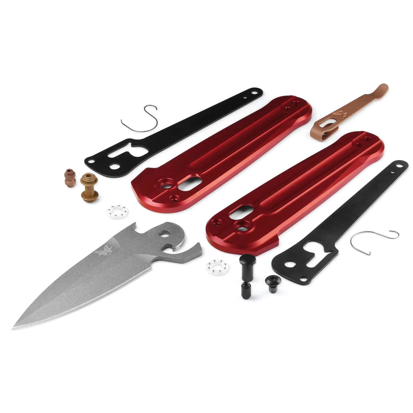Benchmade 491GY-01 Lowden 2.8" M390 Gray Cerakote Phoenix Red Aluminium Folding Knife