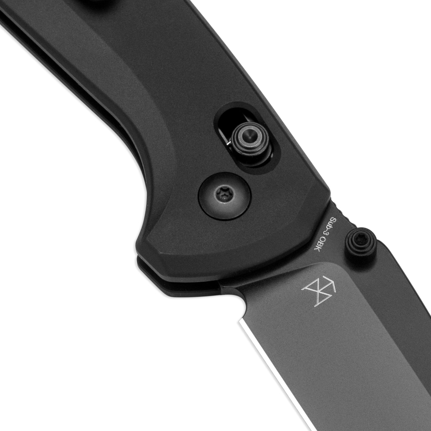 Kizer Sub-3 OBK 2.94" 154CM Black Aluminium Clutch-Lock Folding Knife by Mikey Carlson V3650C1