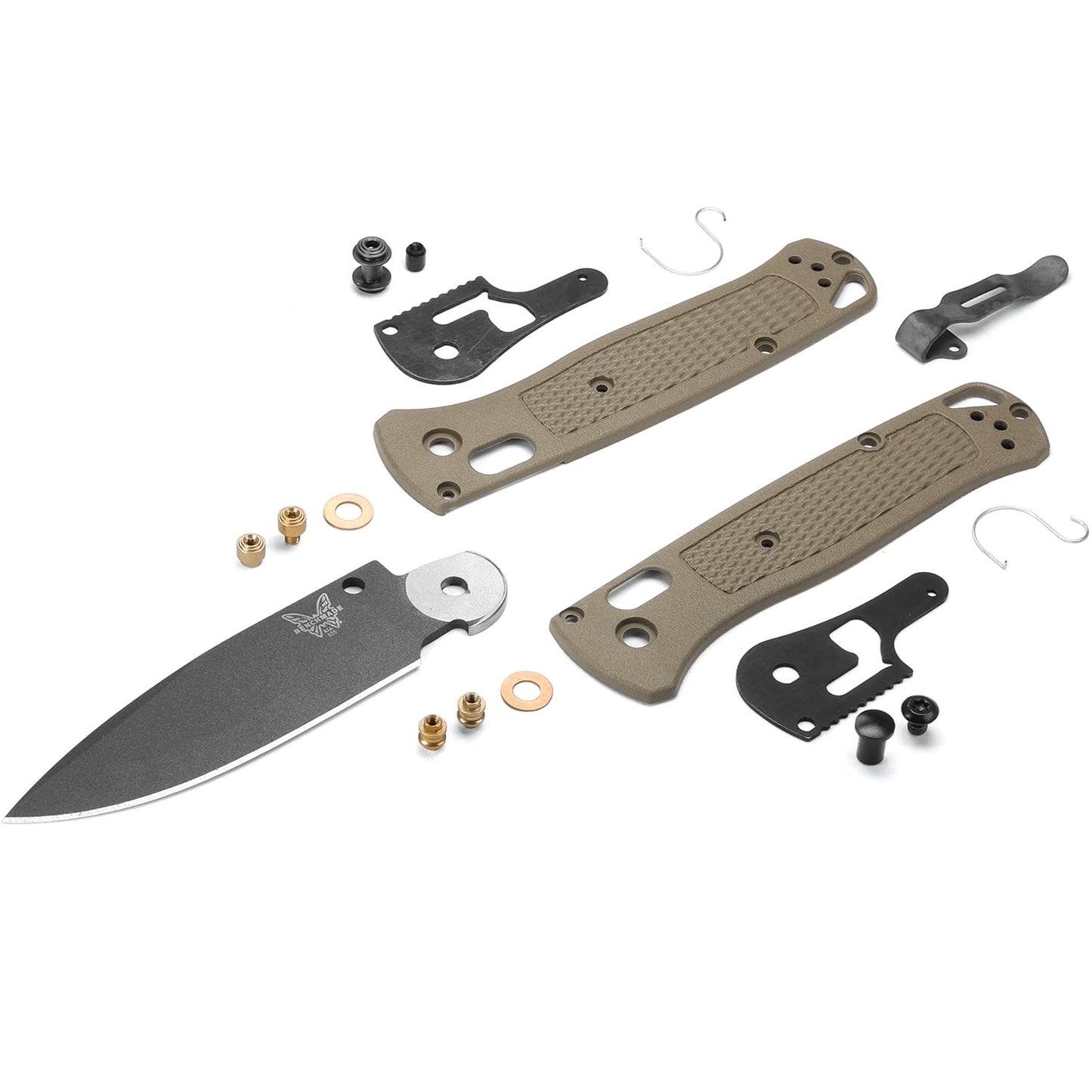 Benchmade 535GRY-1 Bugout AXIS Gray 3.24" CPM-S30V Folding Knife with Ranger Green Grivory Handle