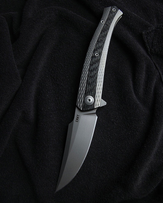 CRKT Persian Limited Edition 3.51" Magnacut IKBS Titanium Carbon Fiber Folding Knife by Richard Rogers Design 7087 - Made in Italy