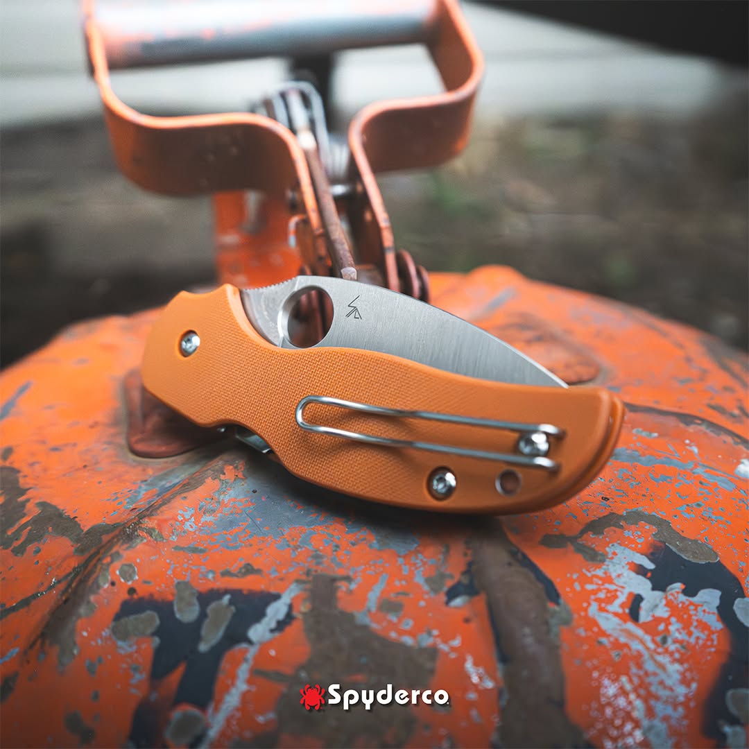 Spyderco Sage 5 3" CPM REX 121 Burnt Orange G10 Folding Knife C123GBORP