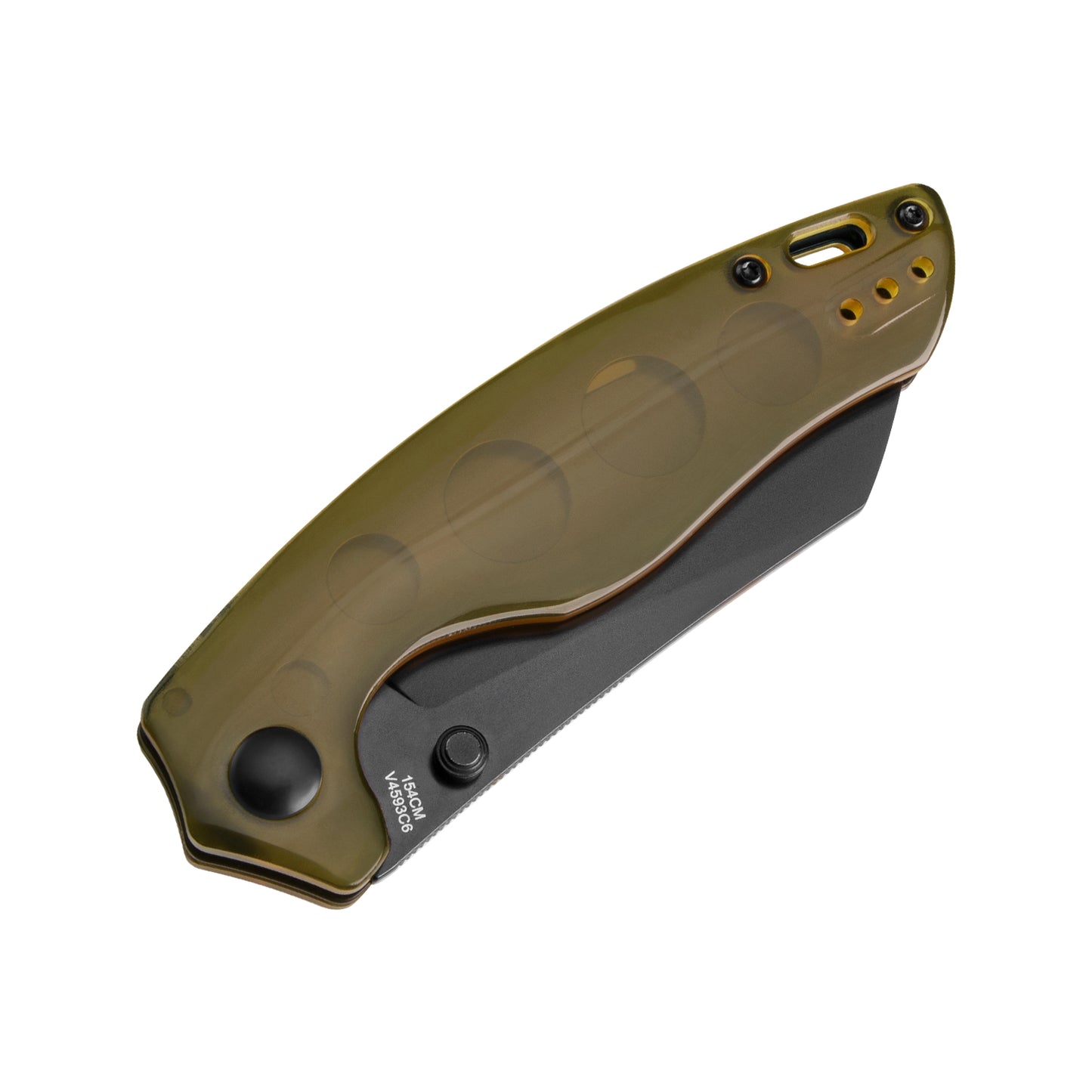 Kizer Towser K 3.39" Black Stonewash 154CM PEI Ultem Folding Knife V4593C6