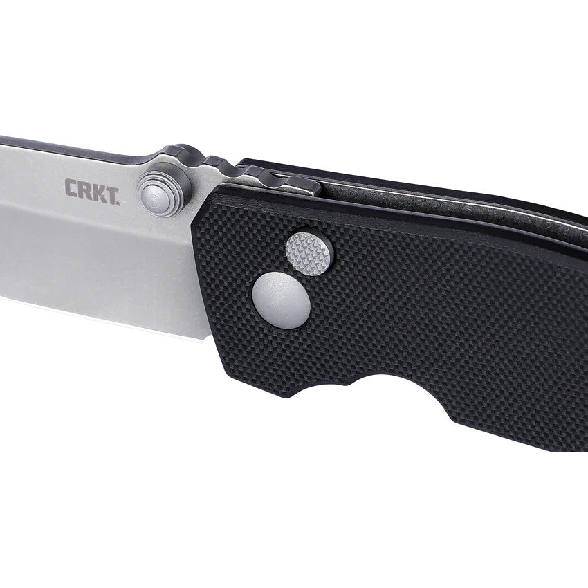 CRKT Squid Button Lock 2.27" D2 Black G10 IKBS Folding Knife by Lucas Burnley 2474