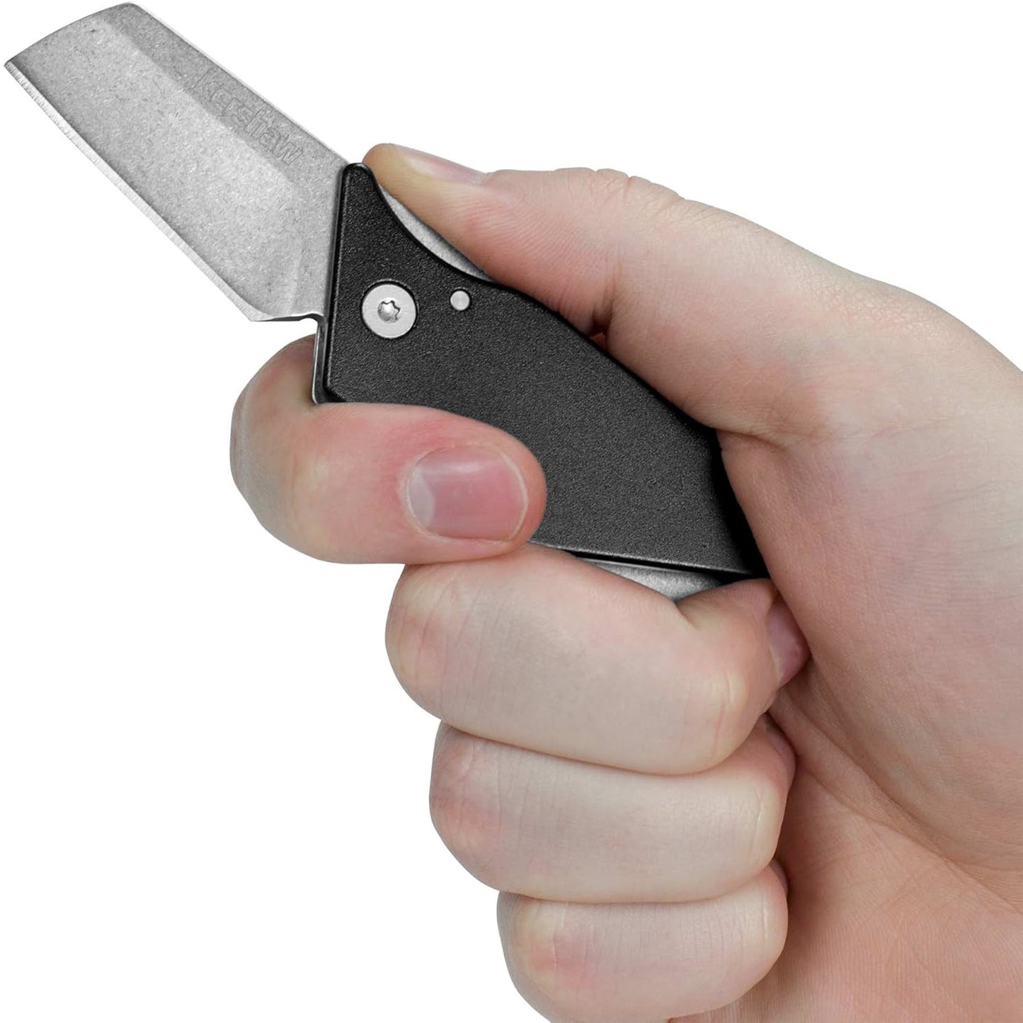 Kershaw Pub 1.6" Black Aluminium Slip-Joint Folding Knife Bottle Opener - Sinkevich Design