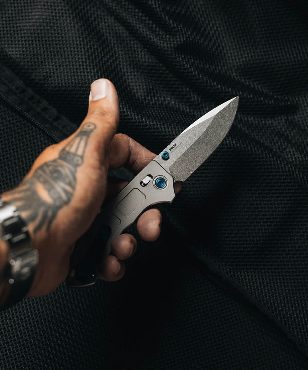 Benchmade 743 Mini Narrows 2.98" CPM-20CV Gray Titanium Folding Knife