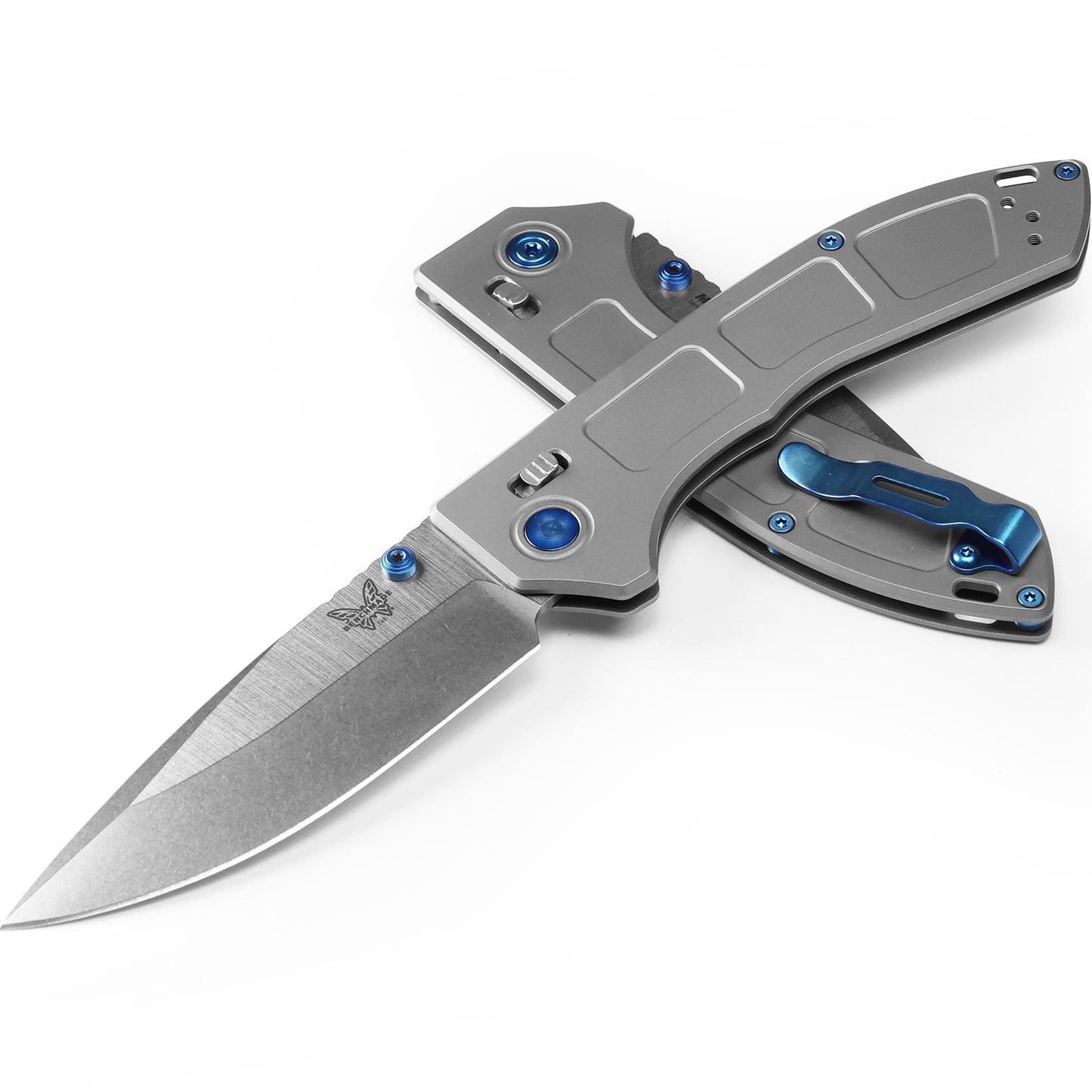 Benchmade 748 Narrows 3.43" M390 Gray Titanium Folding Knife