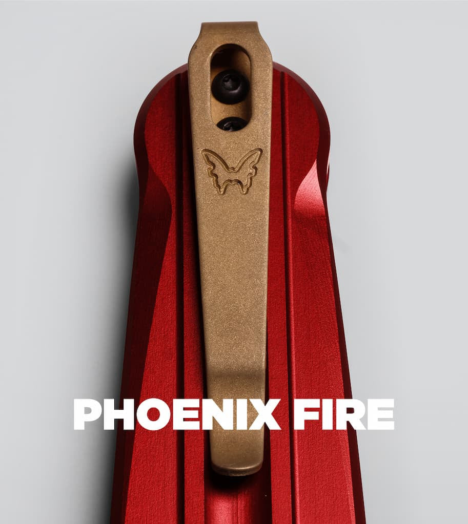 Benchmade 491GY-01 Lowden 2.8" M390 Gray Cerakote Phoenix Red Aluminium Folding Knife