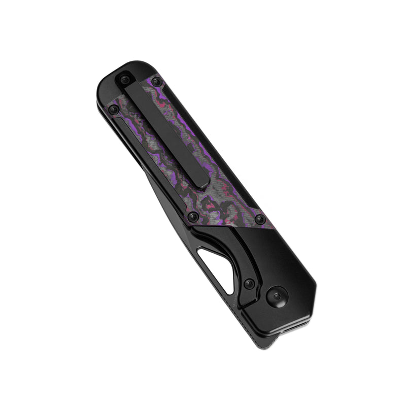 Kizer Militaw 3.35" S45VN DLC Purple Haze Fatcarbon Titanium Folding Knife Ki3634A2