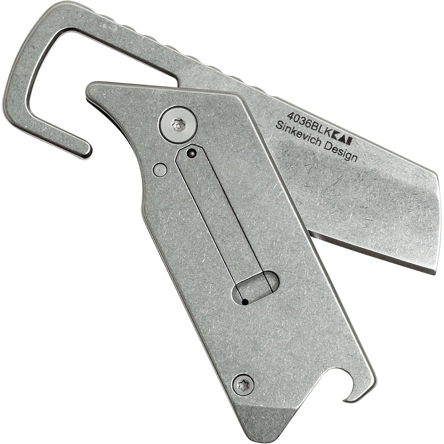 Kershaw Pub 1.6" Black Aluminium Slip-Joint Folding Knife Bottle Opener - Sinkevich Design