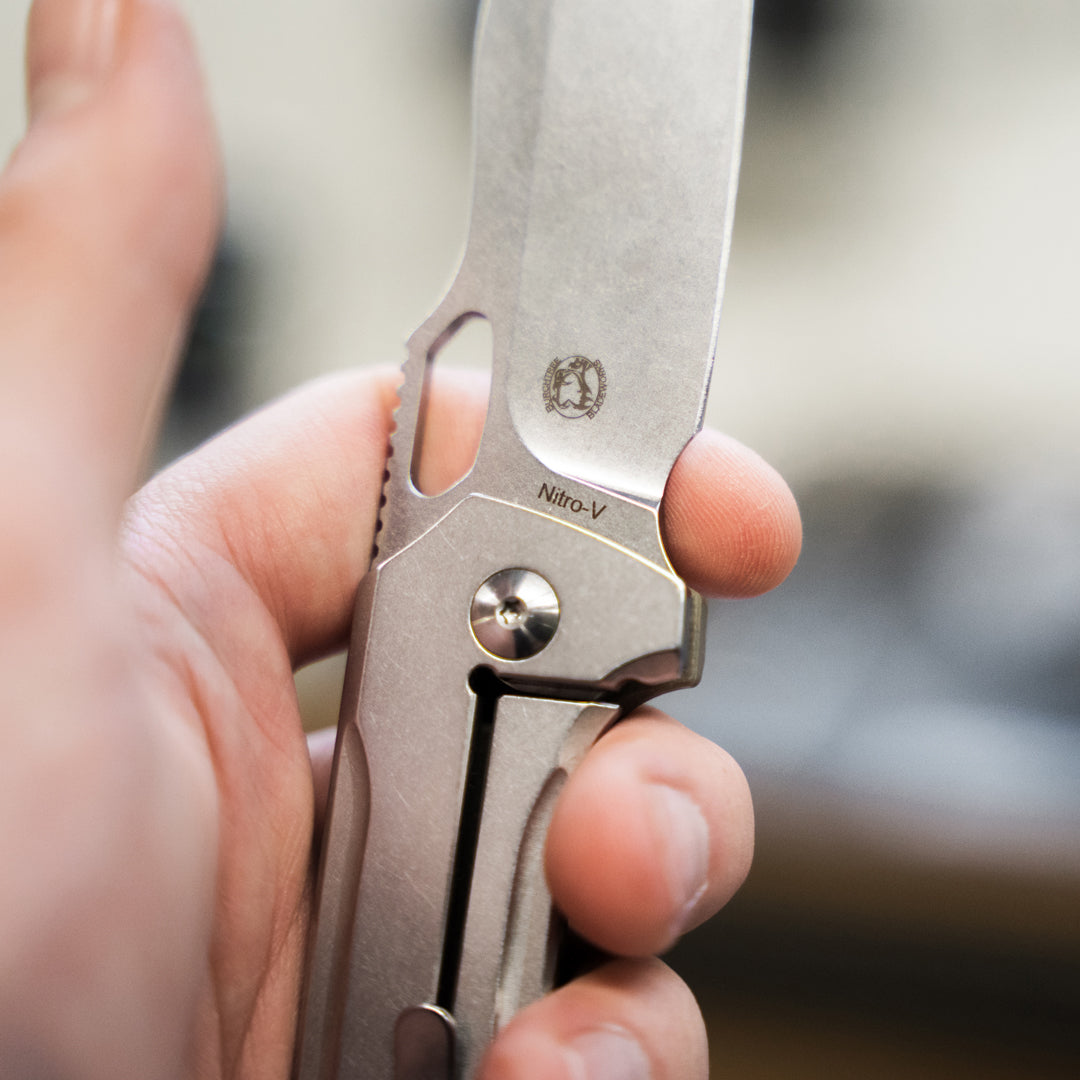Boker Plus Swoopy 3.11" Nitro-V Brown G10 Folding Knife by Michael Burch 01BO693