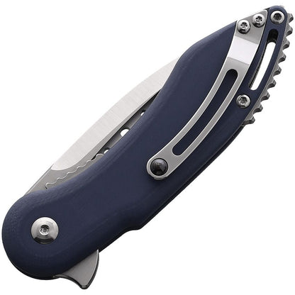 Begg Knives Steelcraft Mini Glimpse 3" D2 Blue-Gray G10 Folding Knife BG004