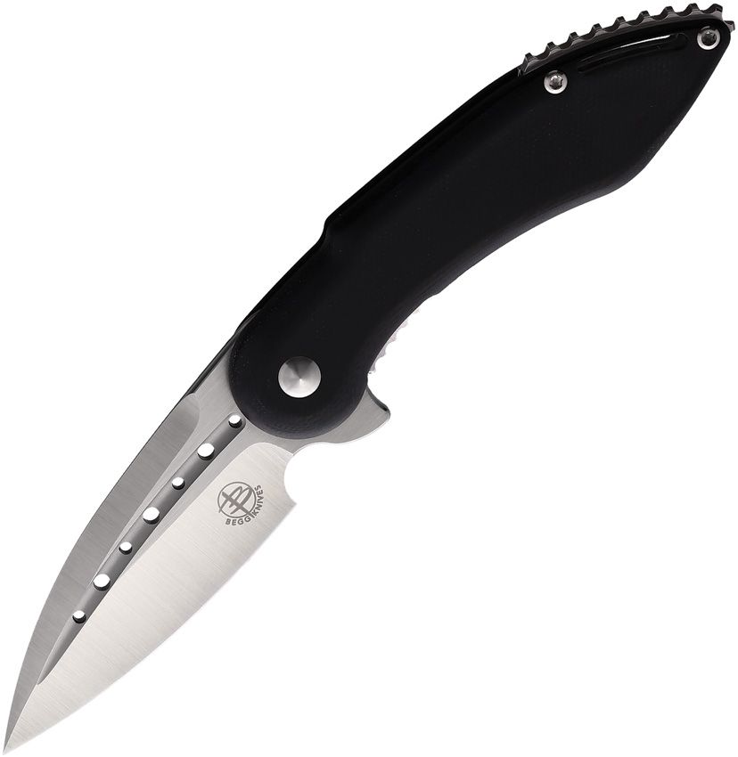 Begg Knives Steelcraft Mini Glimpse 3" D2 Black G10 Folding Knife BG005