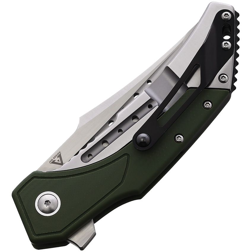 Begg Knives Steelcraft Astio 3.5" D2 OD Green G10 Folding Knife BG007
