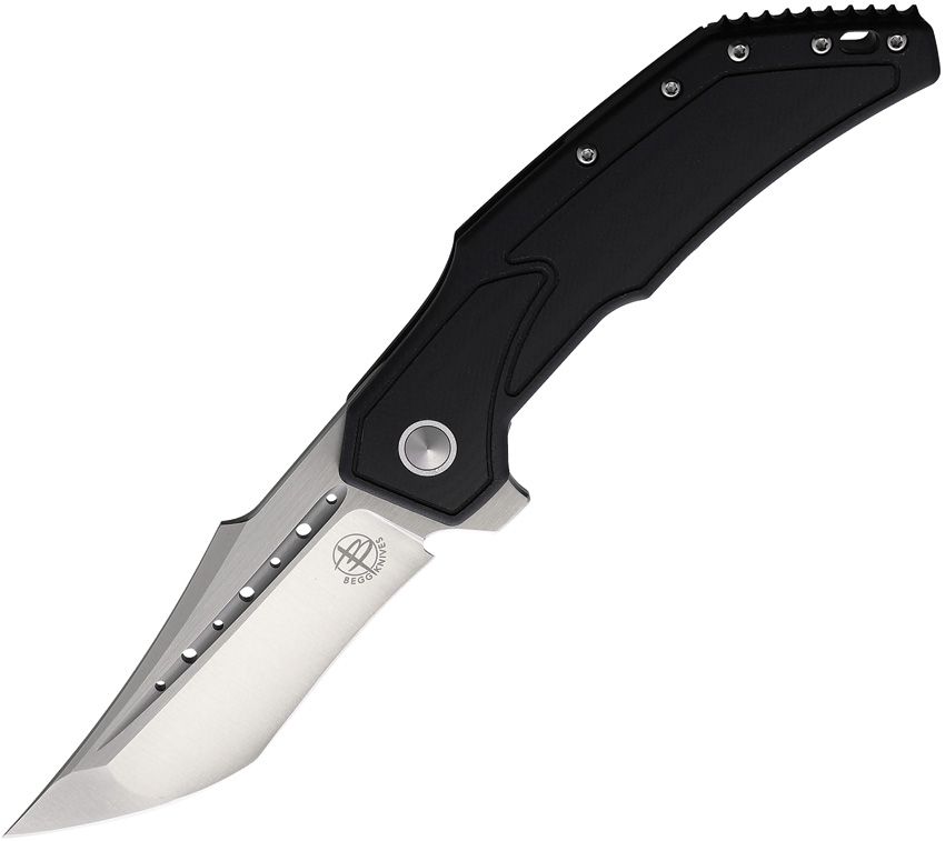 Begg Knives Steelcraft Astio 3.5" D2 Black G10 Folding Knife BG008