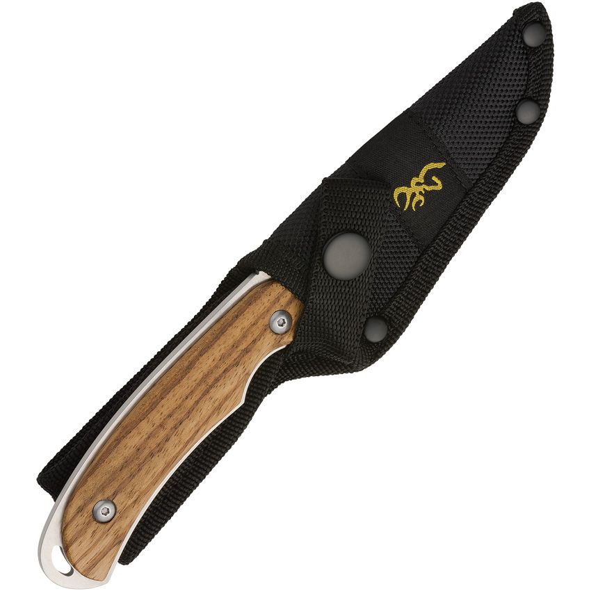 Browning Zebra Wood 3.5" 7Cr17MoV Full-Tang Fixed Blade Knife