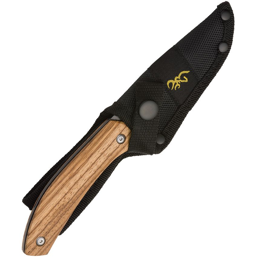 Browning Zebra Wood Black 3.5" 7Cr17MoV Full-Tang Fixed Blade Knife