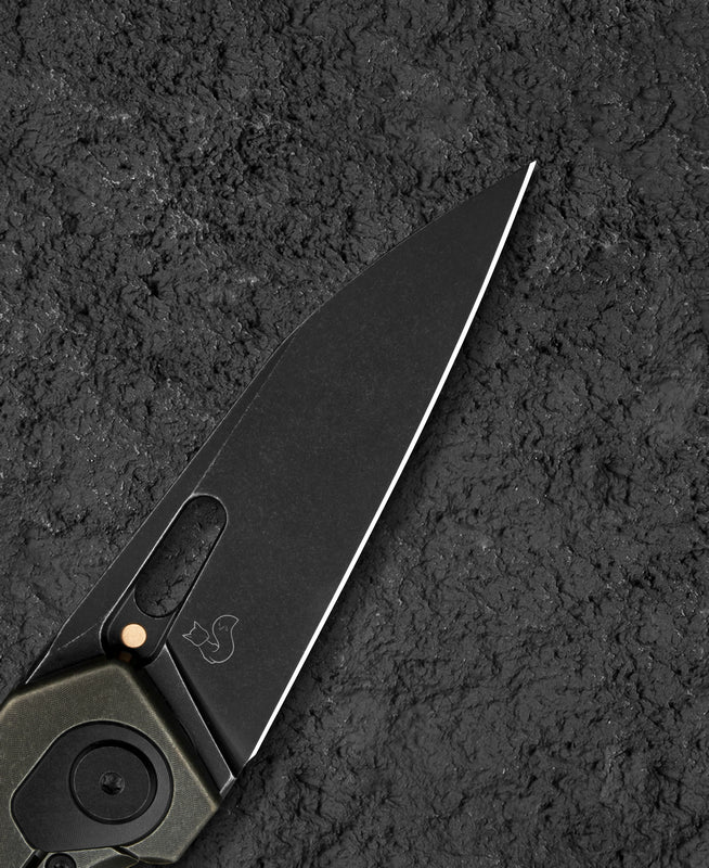 Bestech VK-Void 2.85" Elmax Black Bronze Stonewash Titanium Folding Knife by Vulpex BT2305D